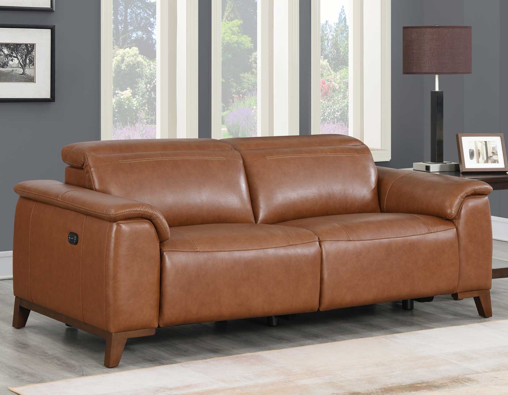 Steve silver leather deals sectional