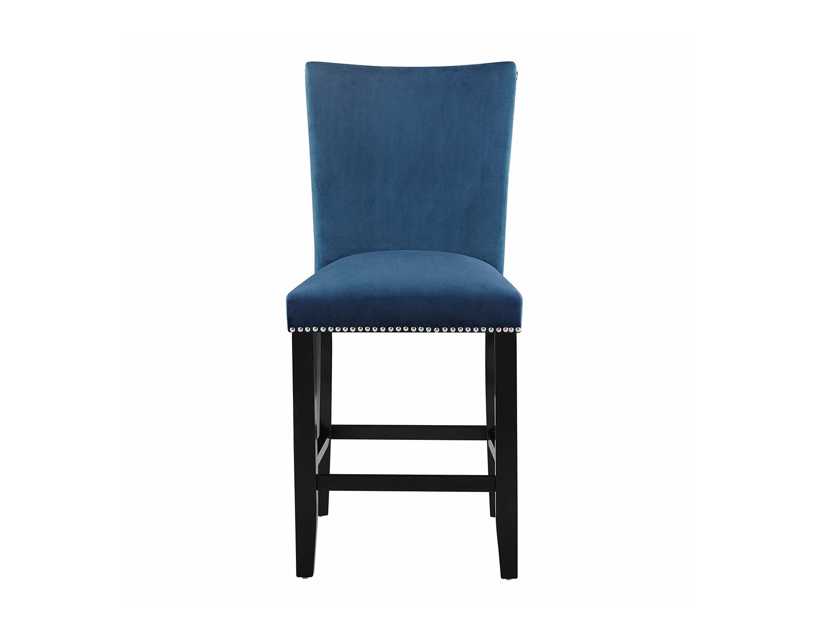 blue velvet counter height chairs