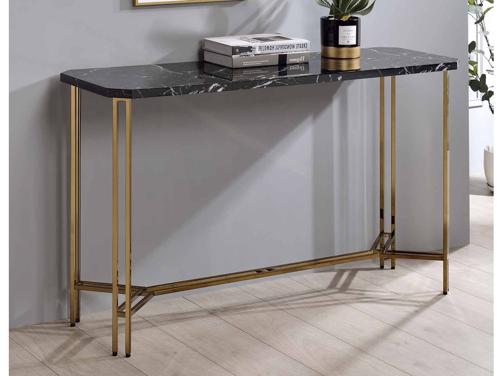 acuerdo expandir pedestal Steve Silver Living Room Daxton Faux-Marble Top Sofa Table DX100S - Wenz  Home Furniture - Green