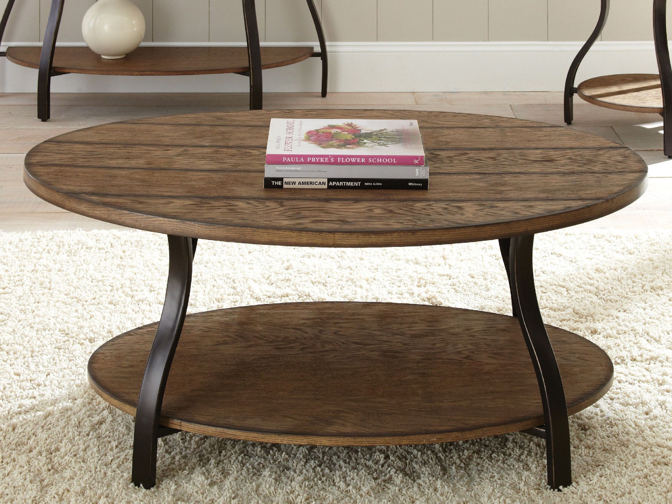 Steve Silver Living Room Denise Oval Cocktail Table DN200C - Carol