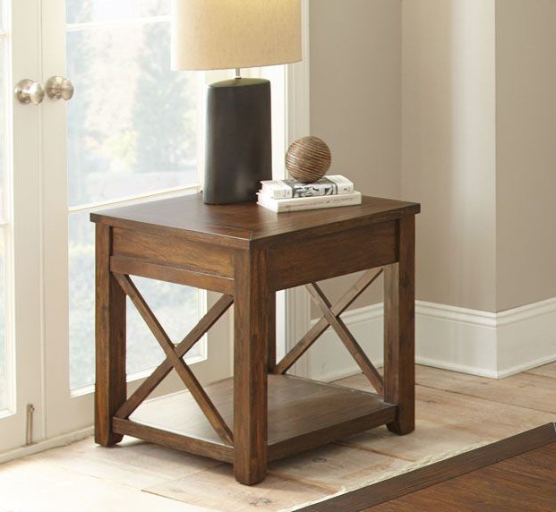 Steve Silver Living Room Lenka End Table LK100E | Hickory