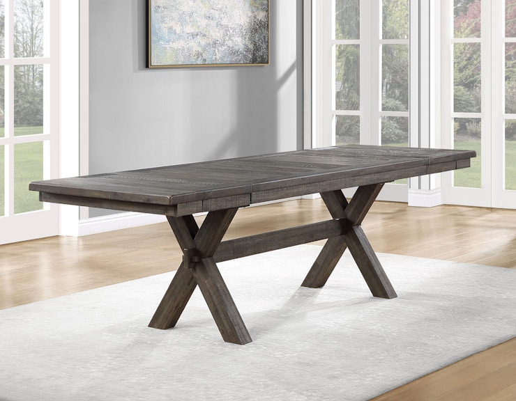 Steve Silver Riverdale Dining Table Top with 2 12 in Leaves - Black RV500KTT