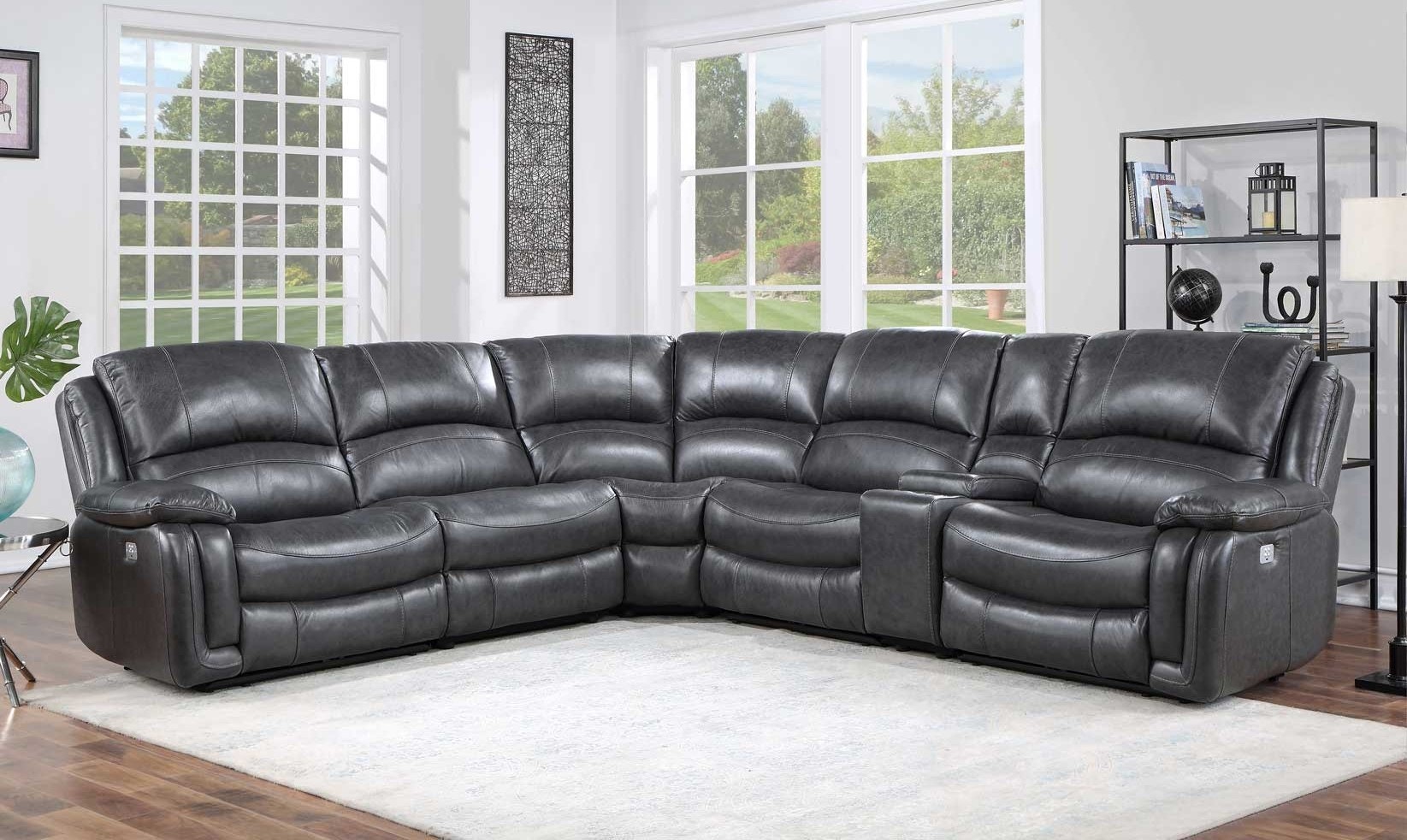 6 piece deals leather sectional