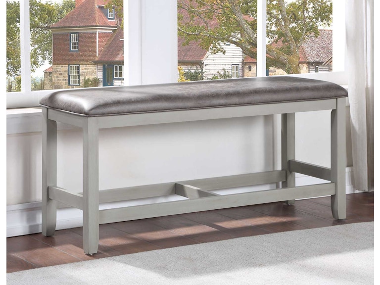 Steve Silver Hyland Stone Gray Counter Bench HY500CCBN 715564250