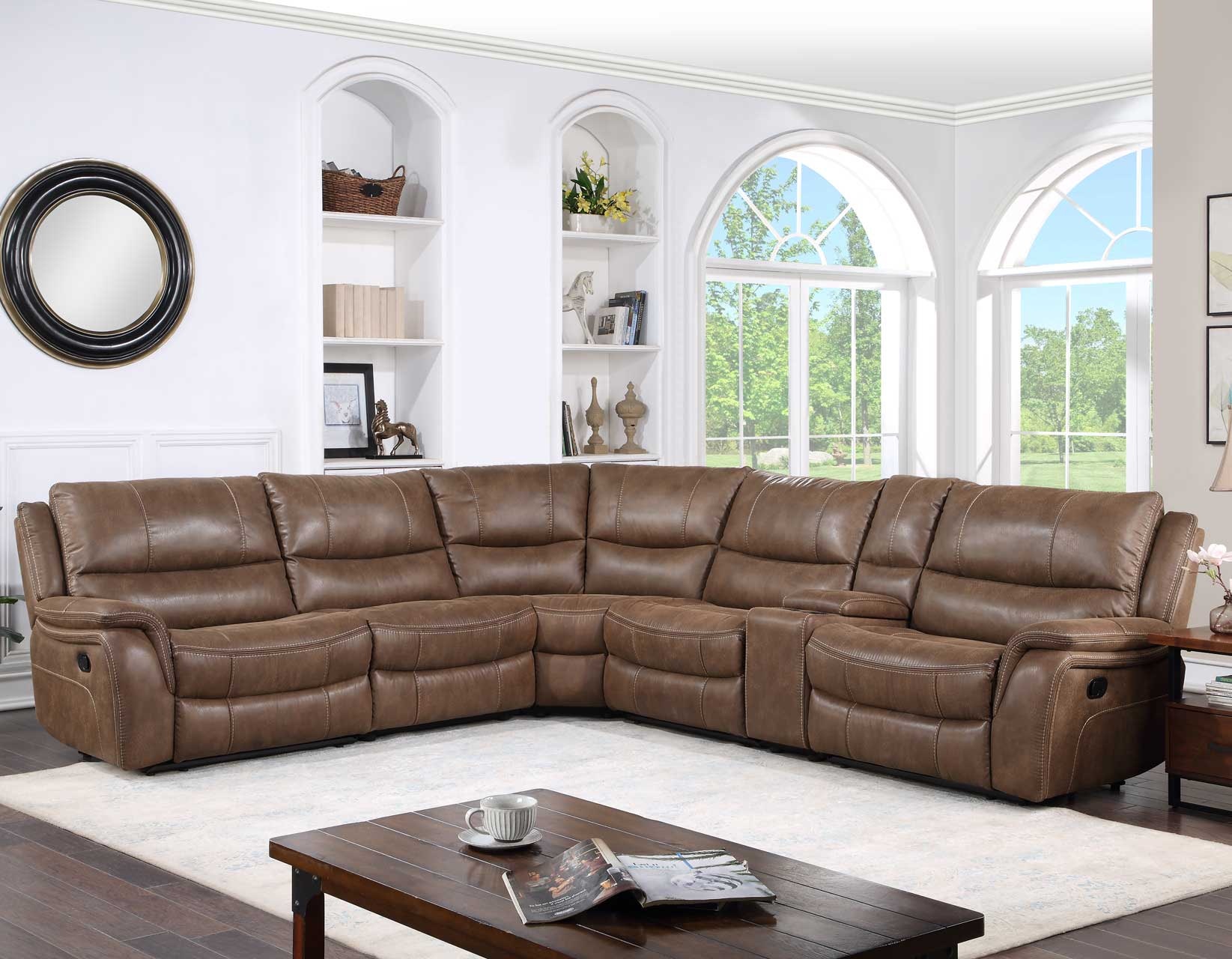 Modular reclining clearance sectional sofa