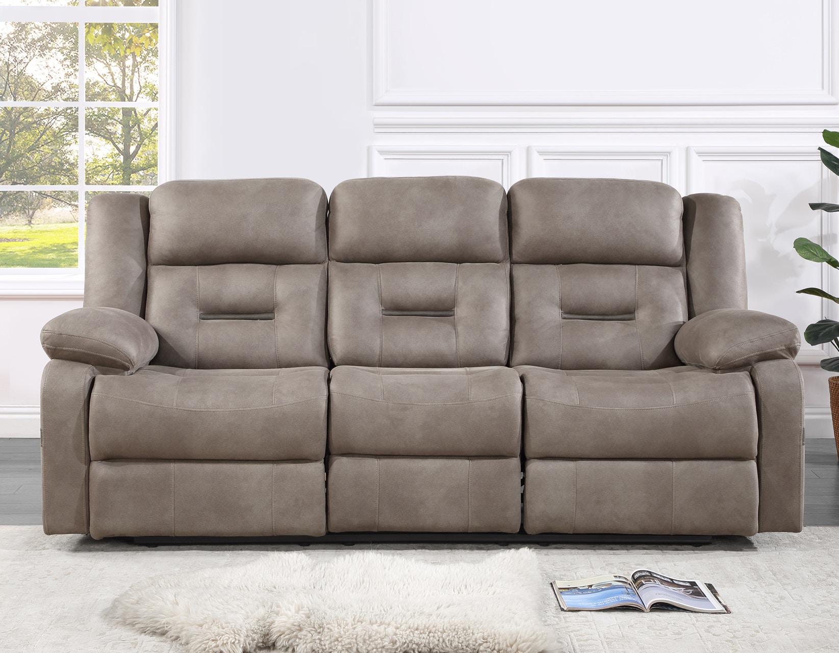 Stoneland fossil deals reclining sofa