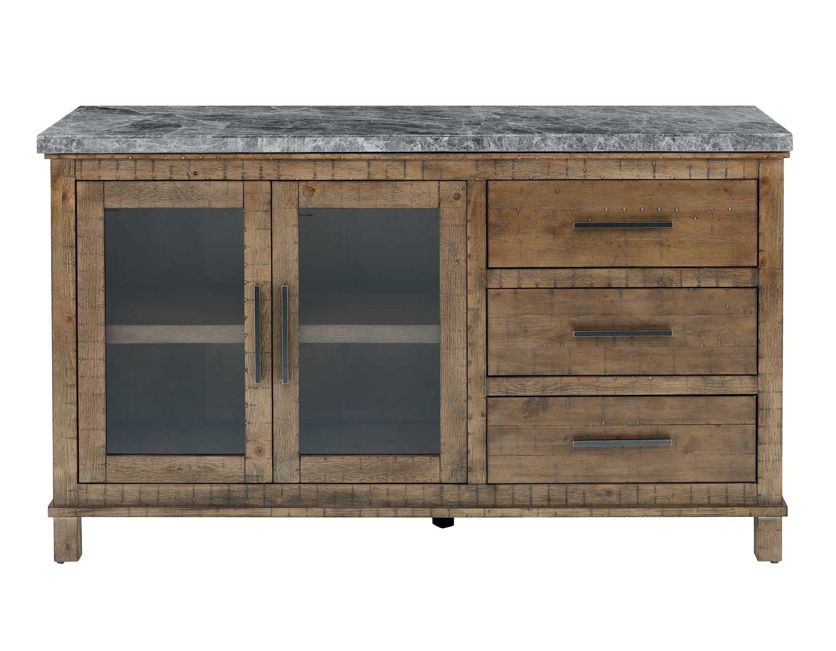 Steve Silver Dining Room Grayson Gray Marble Top Server GS600GSV Wenz