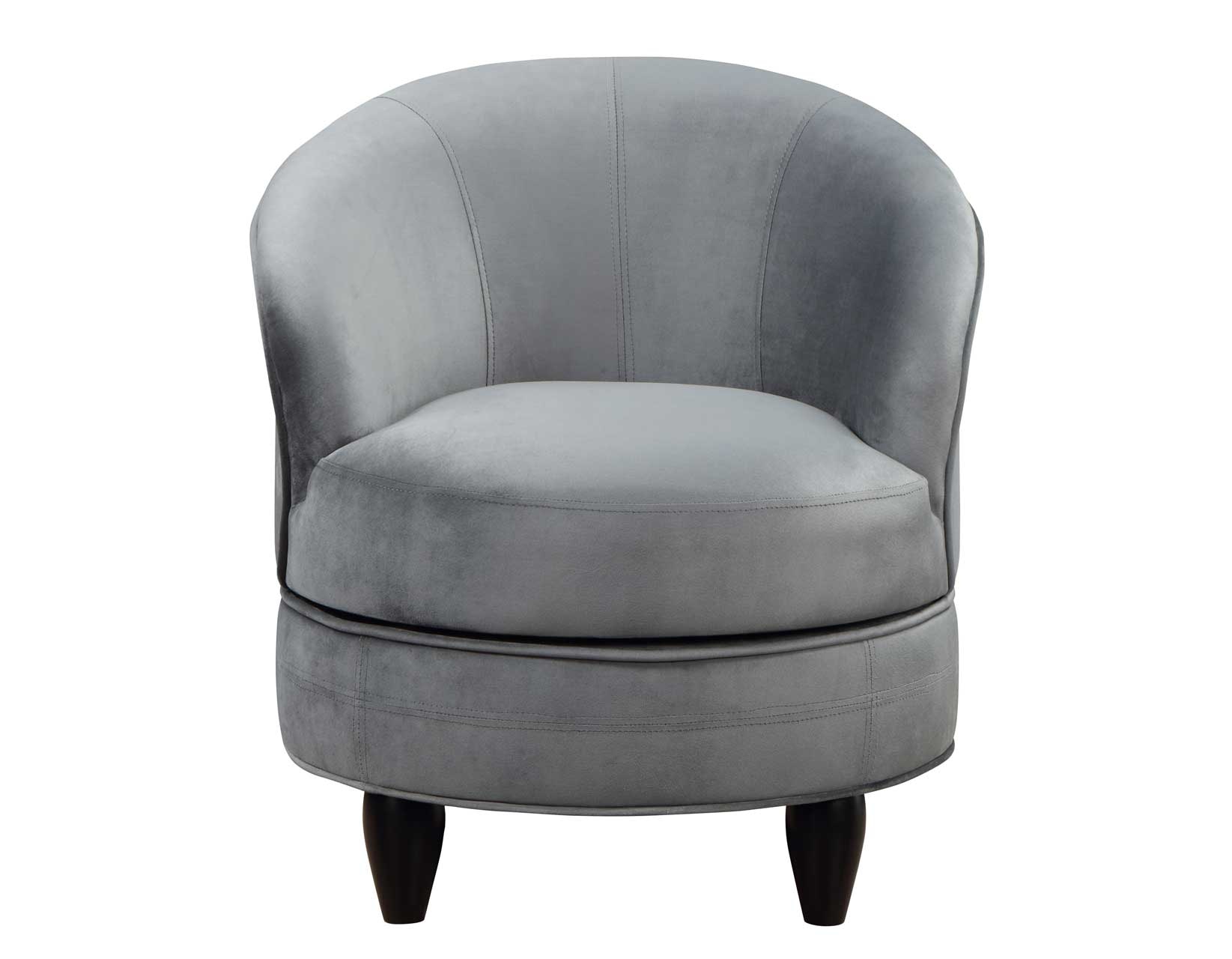 Steve Silver Living Room Swivel Accent Chair, Gray Velvet SOH850GV
