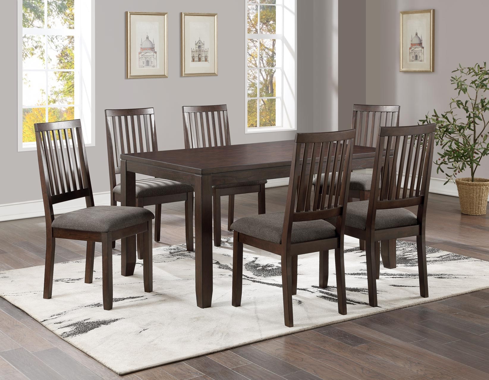 Steve Silver Dining Room Yorktown 7Pack Dining YT7000 Carol House Furniture Maryland Heights