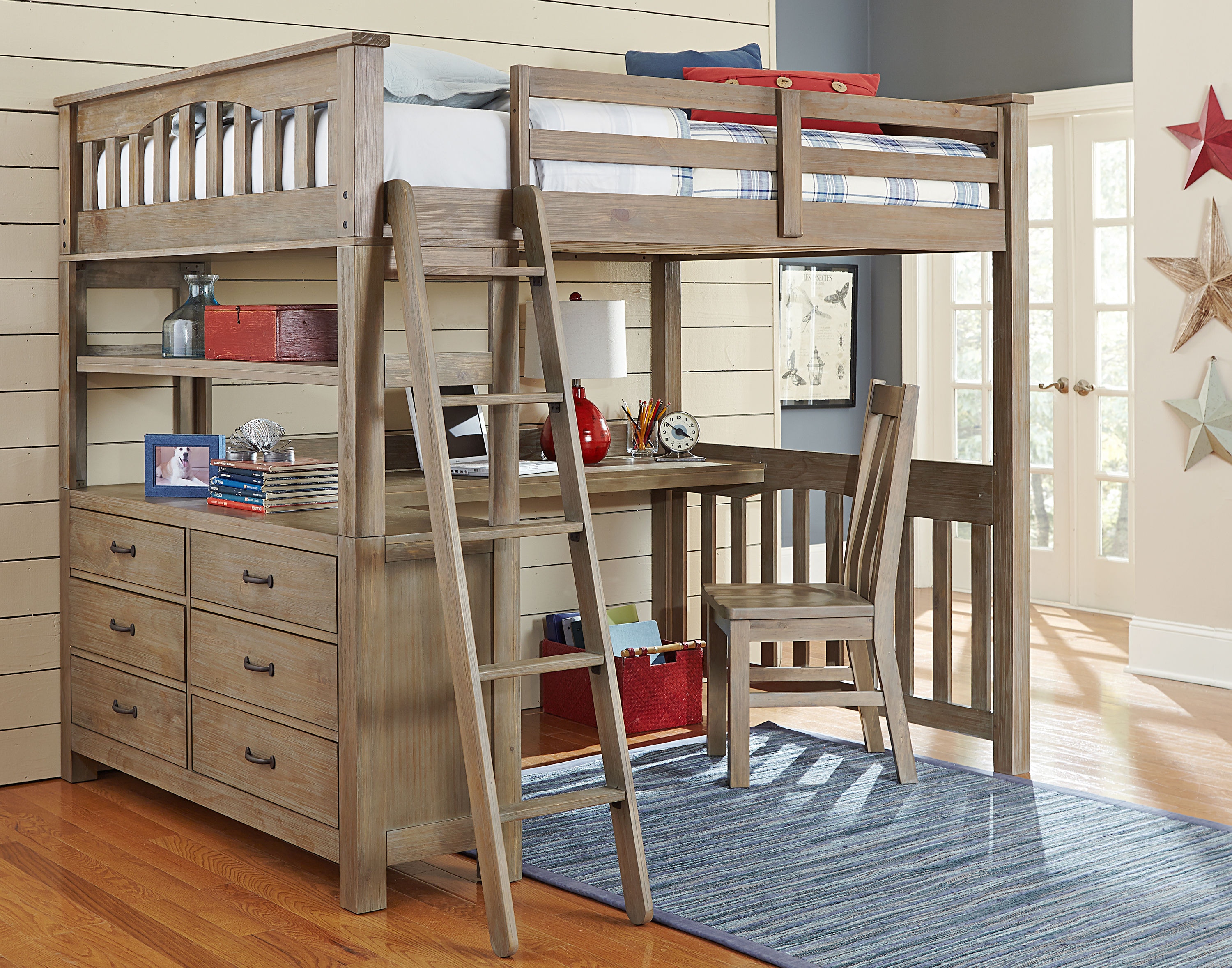 youth loft bed with desk