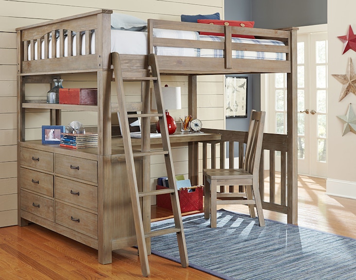 Hillsdale Kids And Teen Youth Highlands Full Loft Bed With Desk