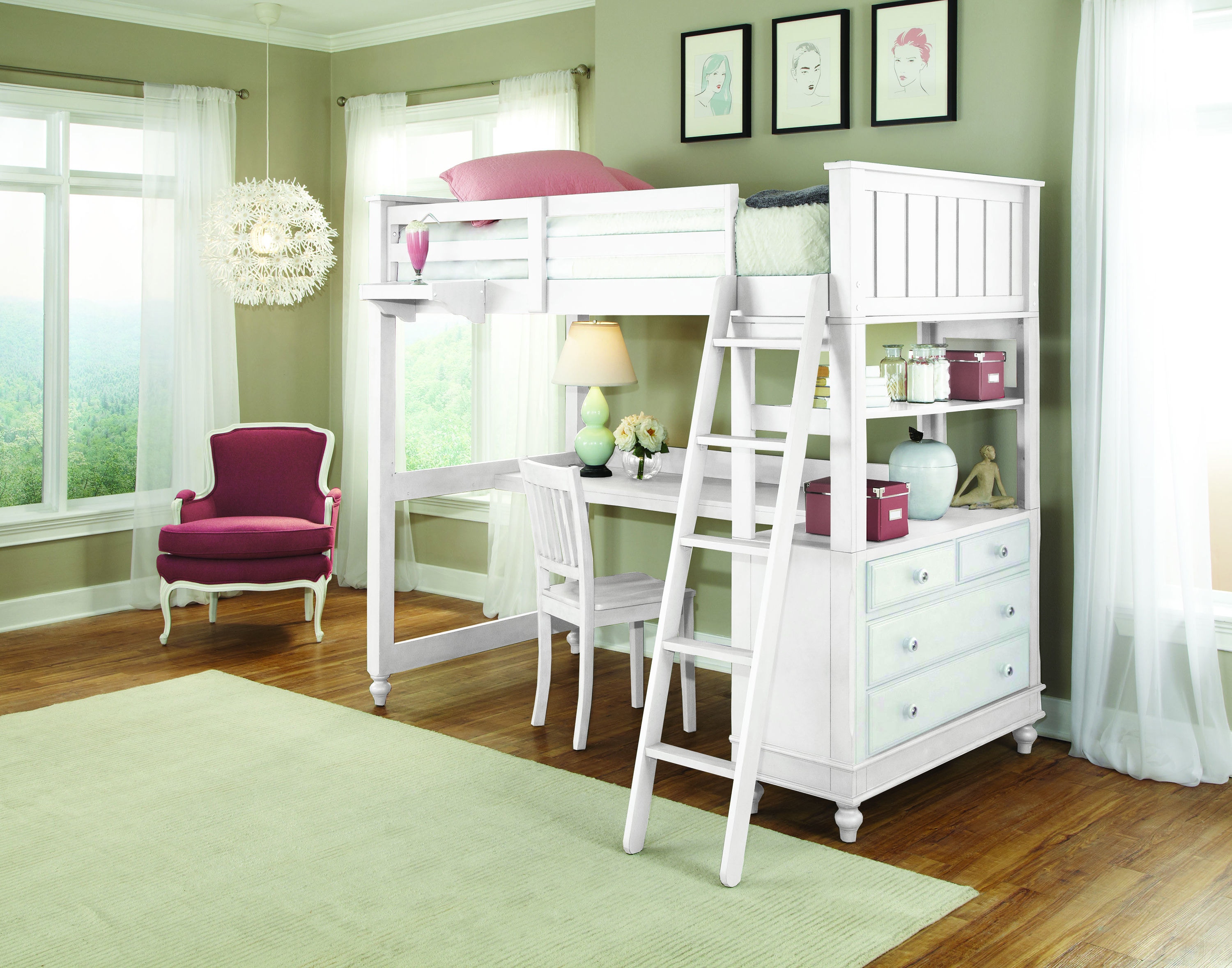 girls bedroom set with desk