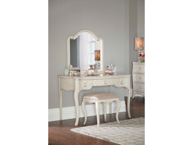 Hillsdale Kids and Teen Angela Desk With Arc Lighted Vanity Mirror 7107-778NDM