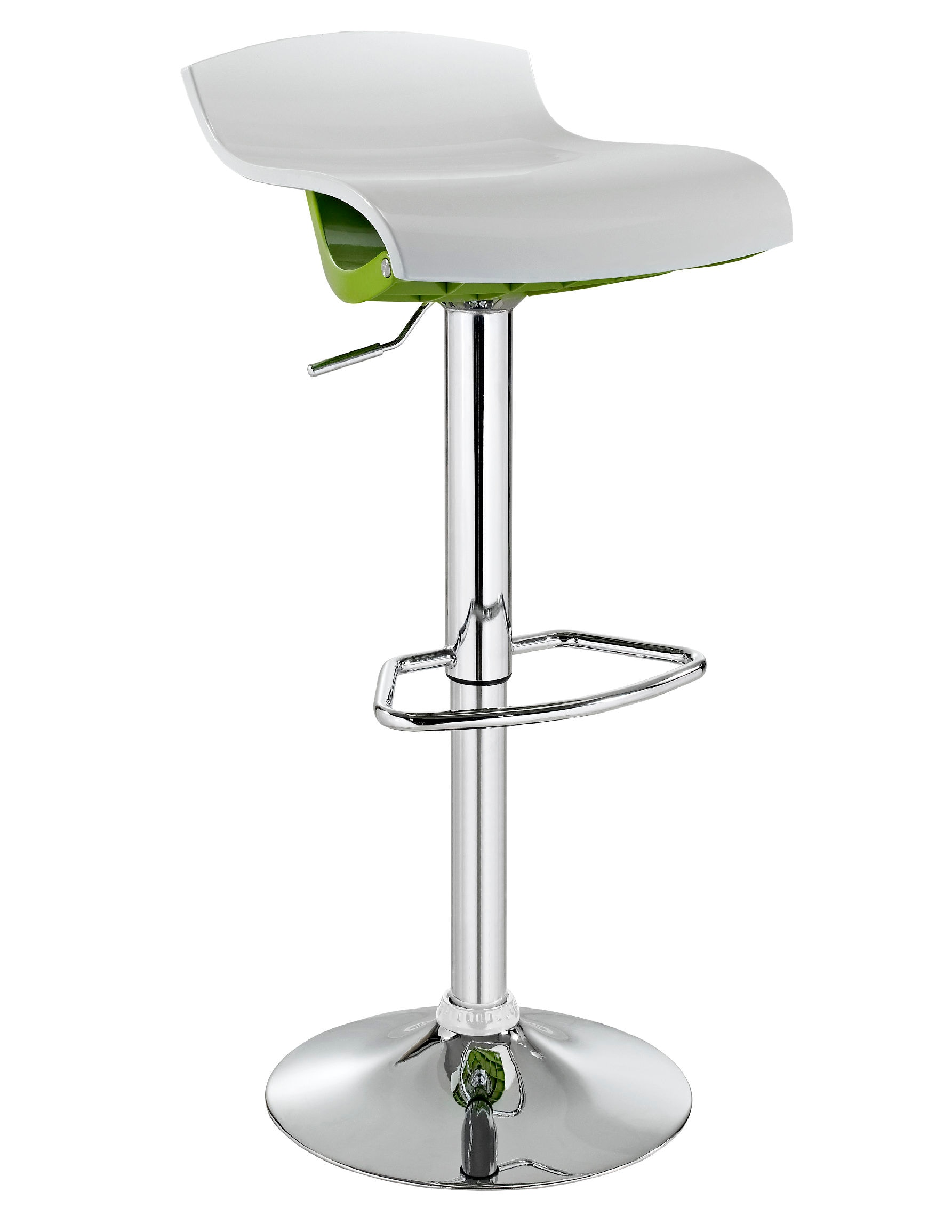 Powell Furniture Casual Dining White and Lime ABS Stool 171 456