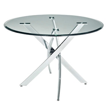 powell putnam dining table chrome