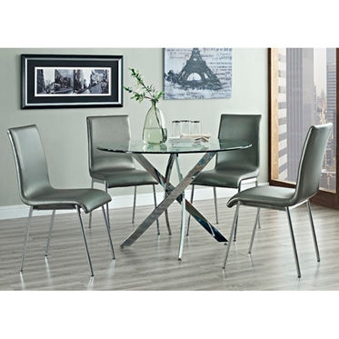 powell putnam dining table chrome