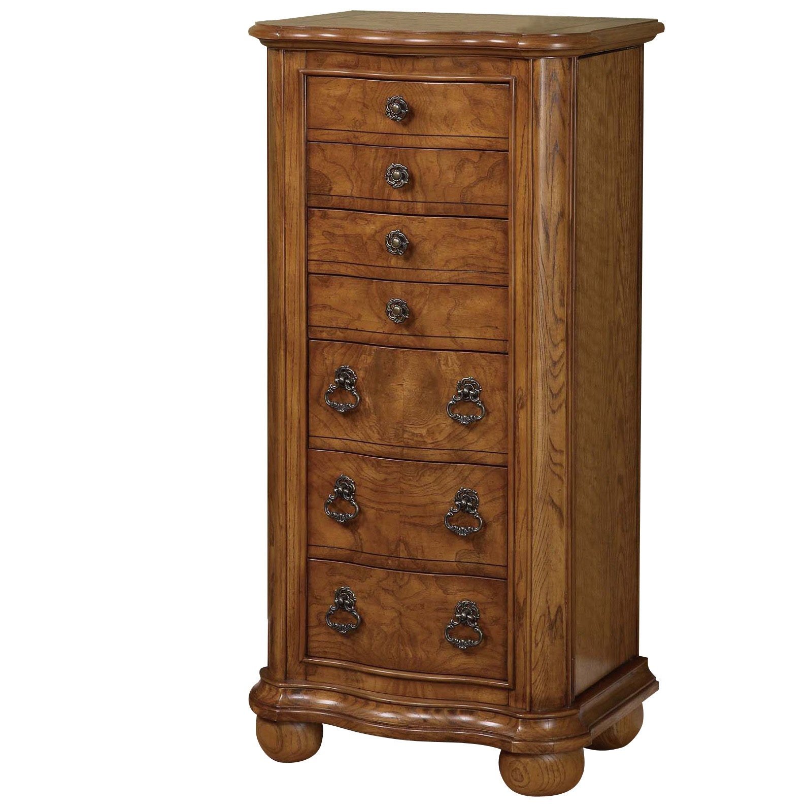 Powell Furniture Louis Philippe Walnut Jewelry Armoire 741-319