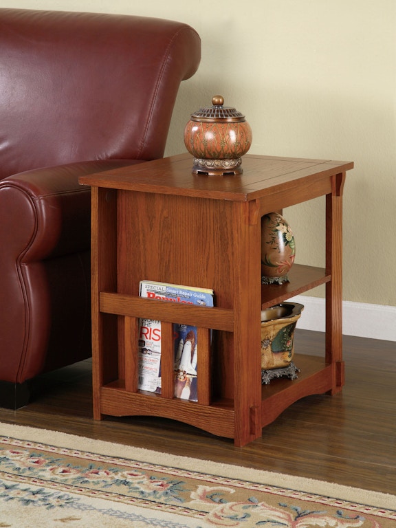Powell Furniture Living Room Mission Oak Magazine Cabinet Table 356