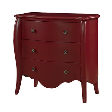 Powell Furniture Bedroom Capri Antique Red 3 Drawer Chest 469 303