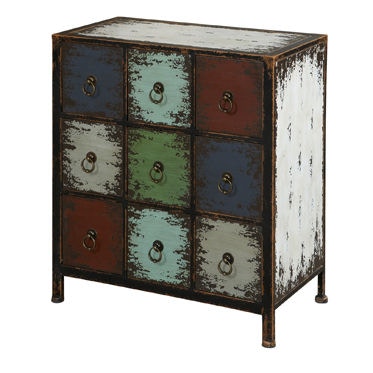 Powell Furniture Living Room Parcel Cinnamon 9 Drawer Console 994