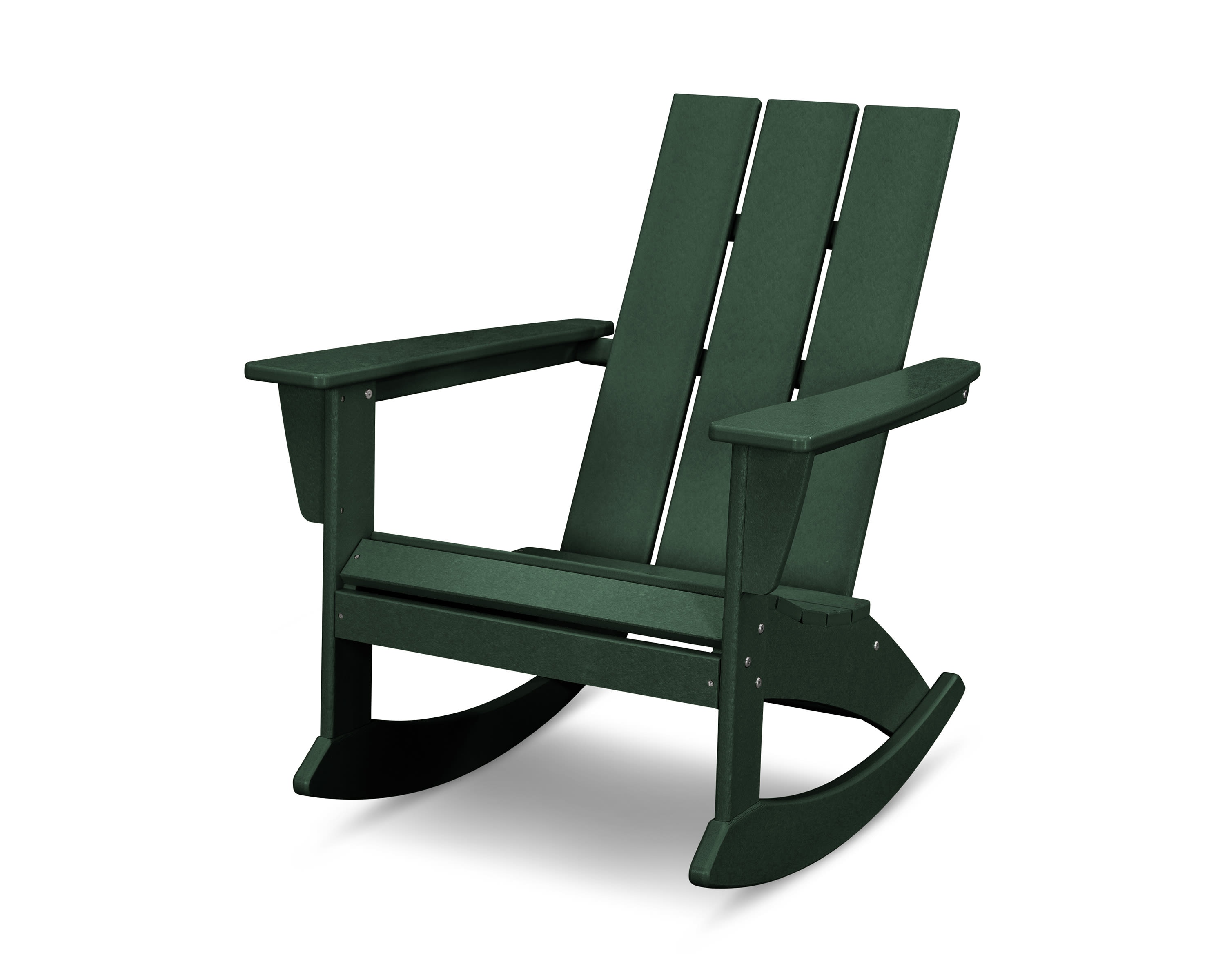 Polywood Outdoor Patio Modern Adirondack Rocking Chair Adr420gr Silk Greenery Home Store St