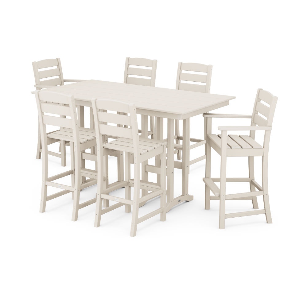 Polywood Outdoor/Patio Lakeside 7Piece Bar Set In Sand PWS6131SA