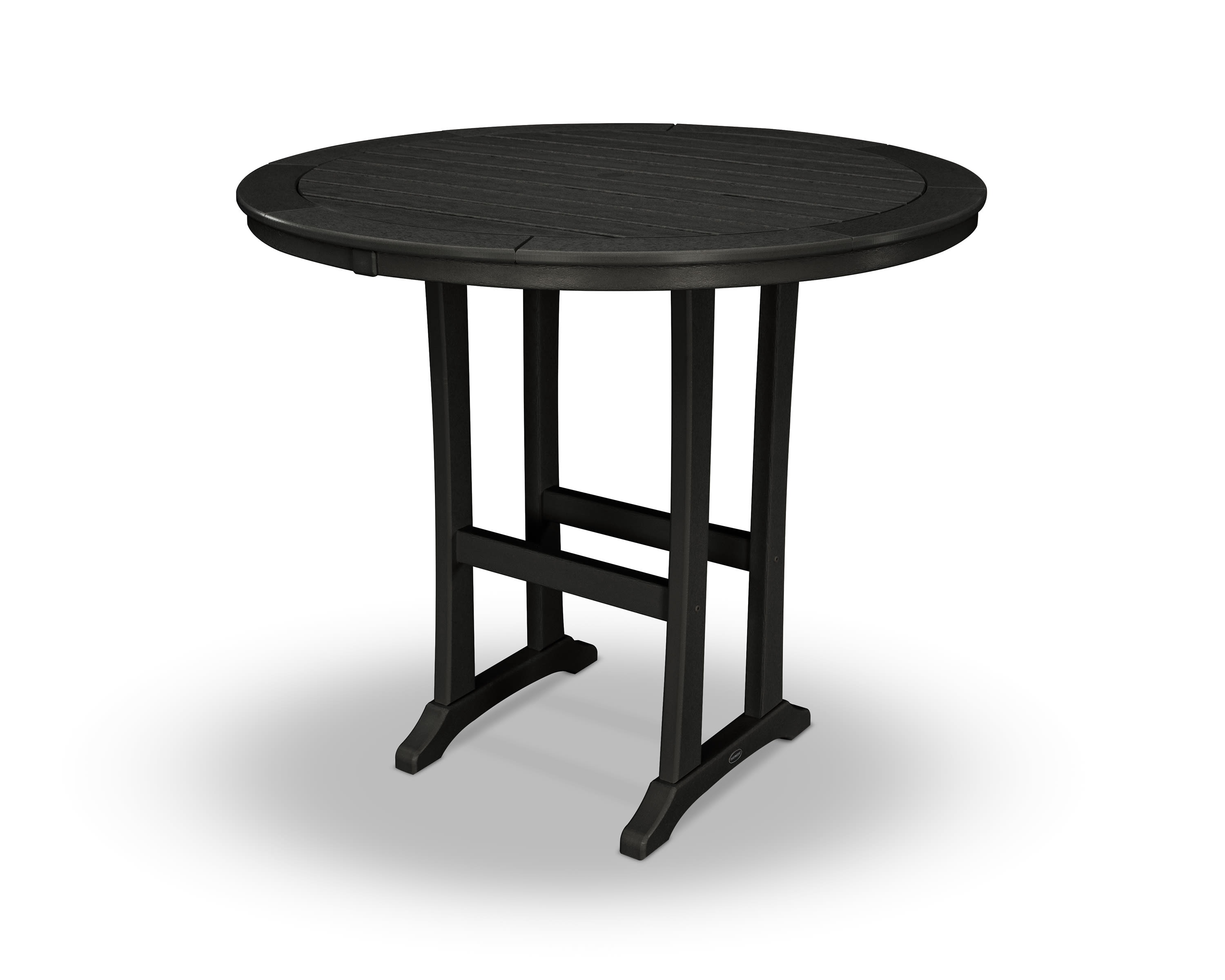  Nautical Trestle 48" Round Bar Table 