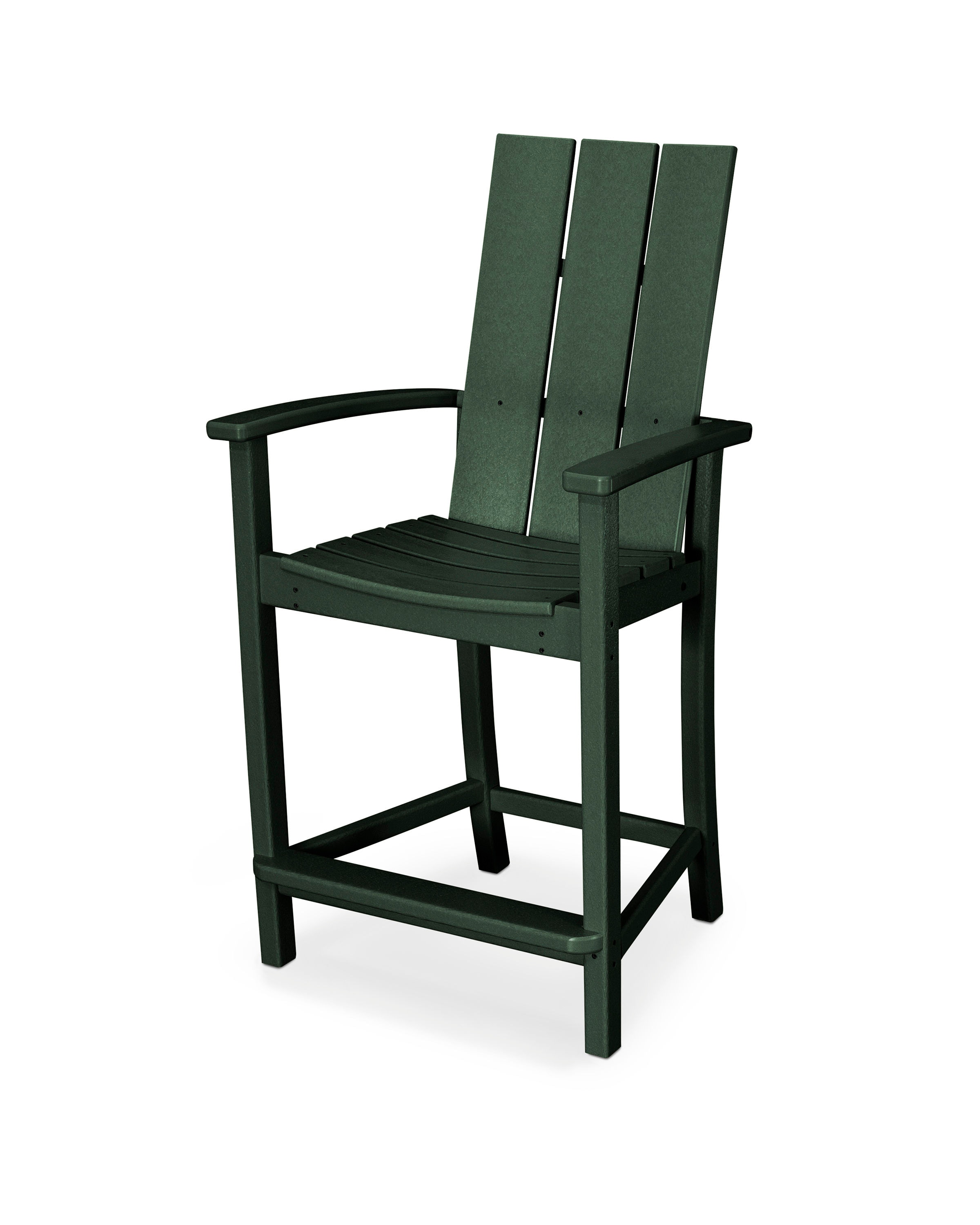  Modern Adirondack Counter Chair In Green 