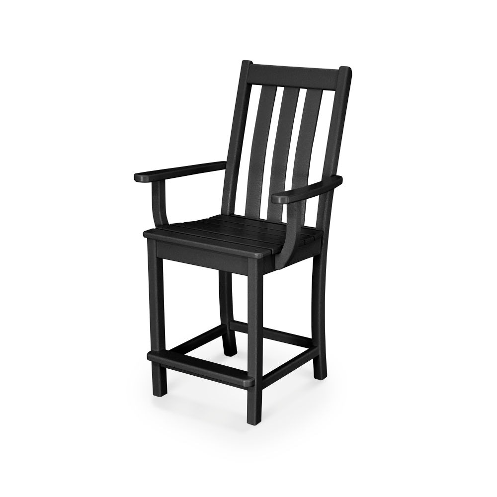  Vineyard Counter Arm Chair In Black 