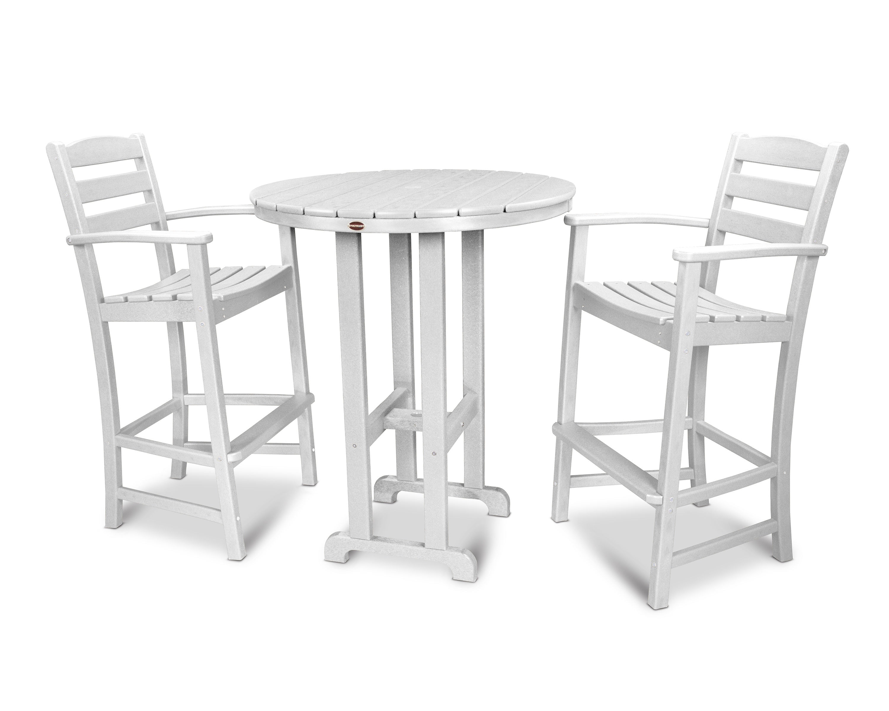  La Casa Cafe 3-Piece Round Farmhouse Bar Set 