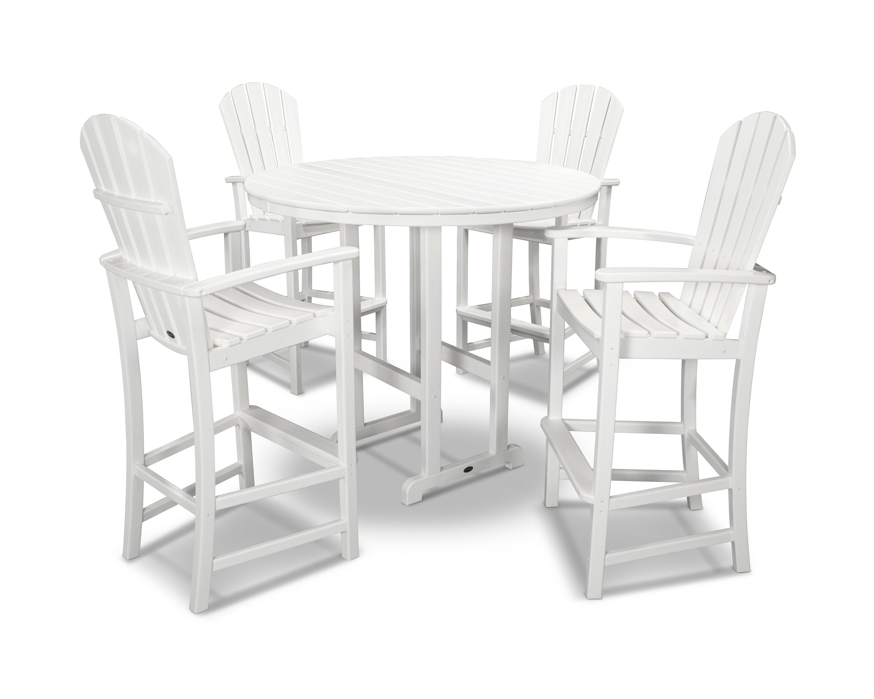 Palm Coast 5-Piece Round Farmhouse Bar Set 