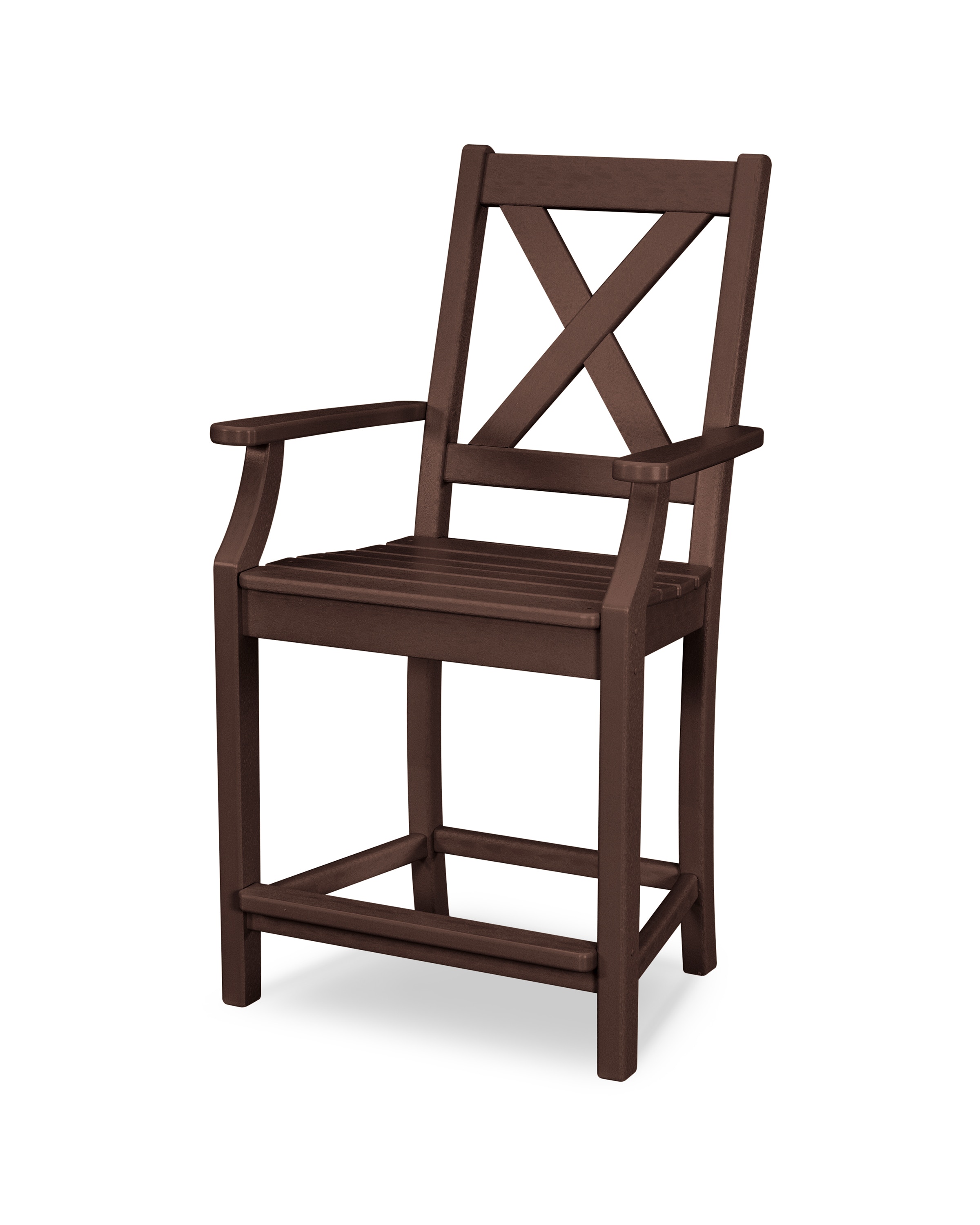  Braxton Counter Arm Chair In Mahogany 
