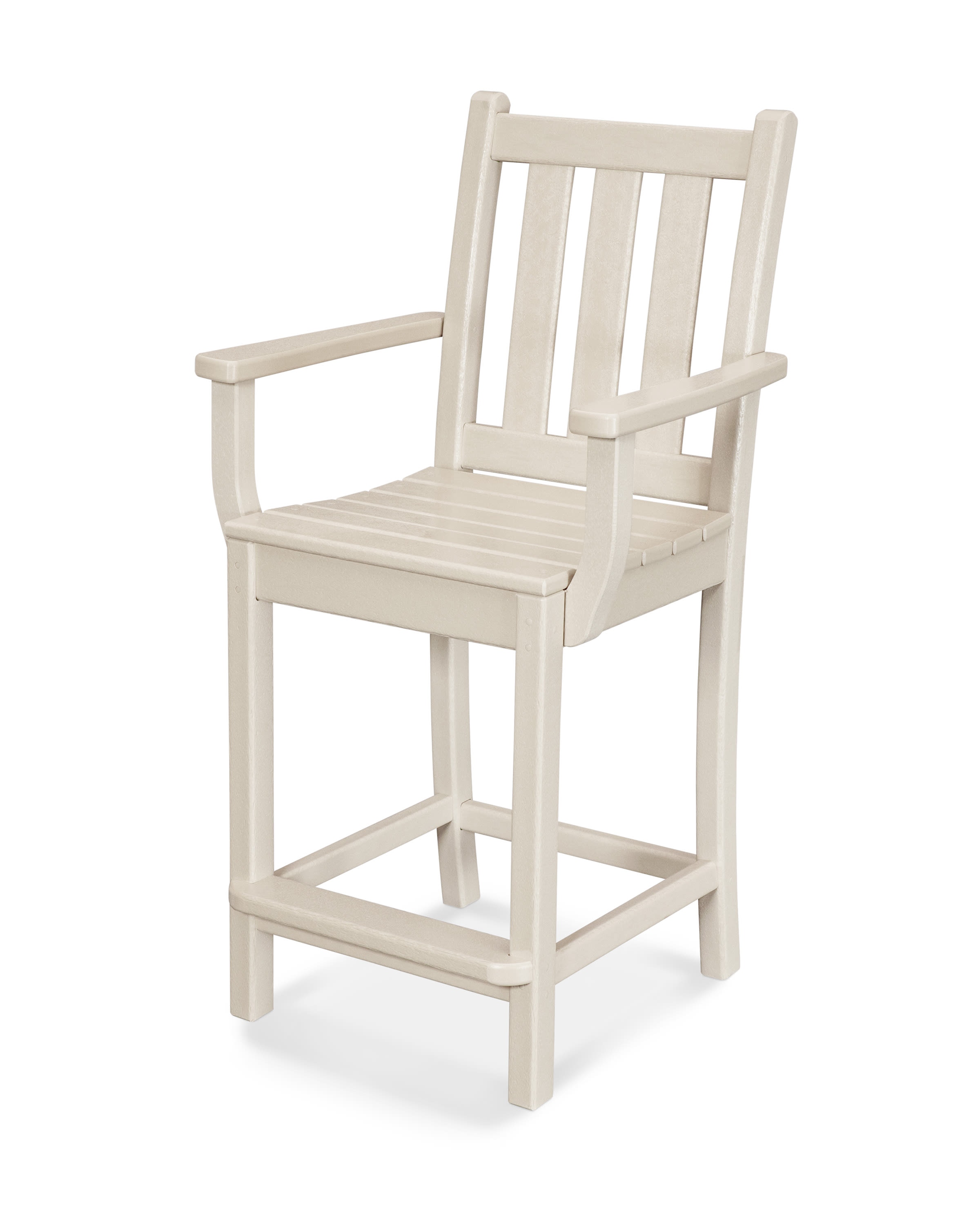  Traditional Garden Counter Arm Chair In Sand 