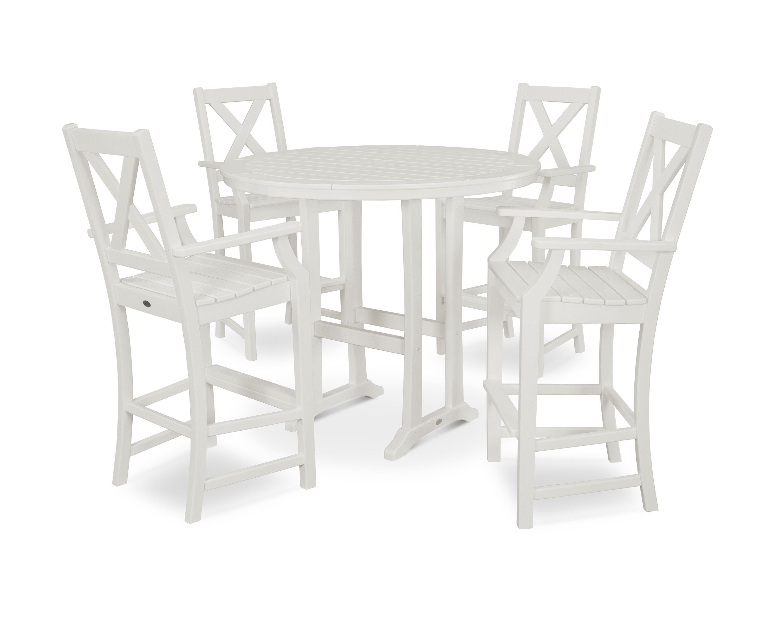  Braxton 5-Piece Nautical Trestle Arm Chair Bar Set 