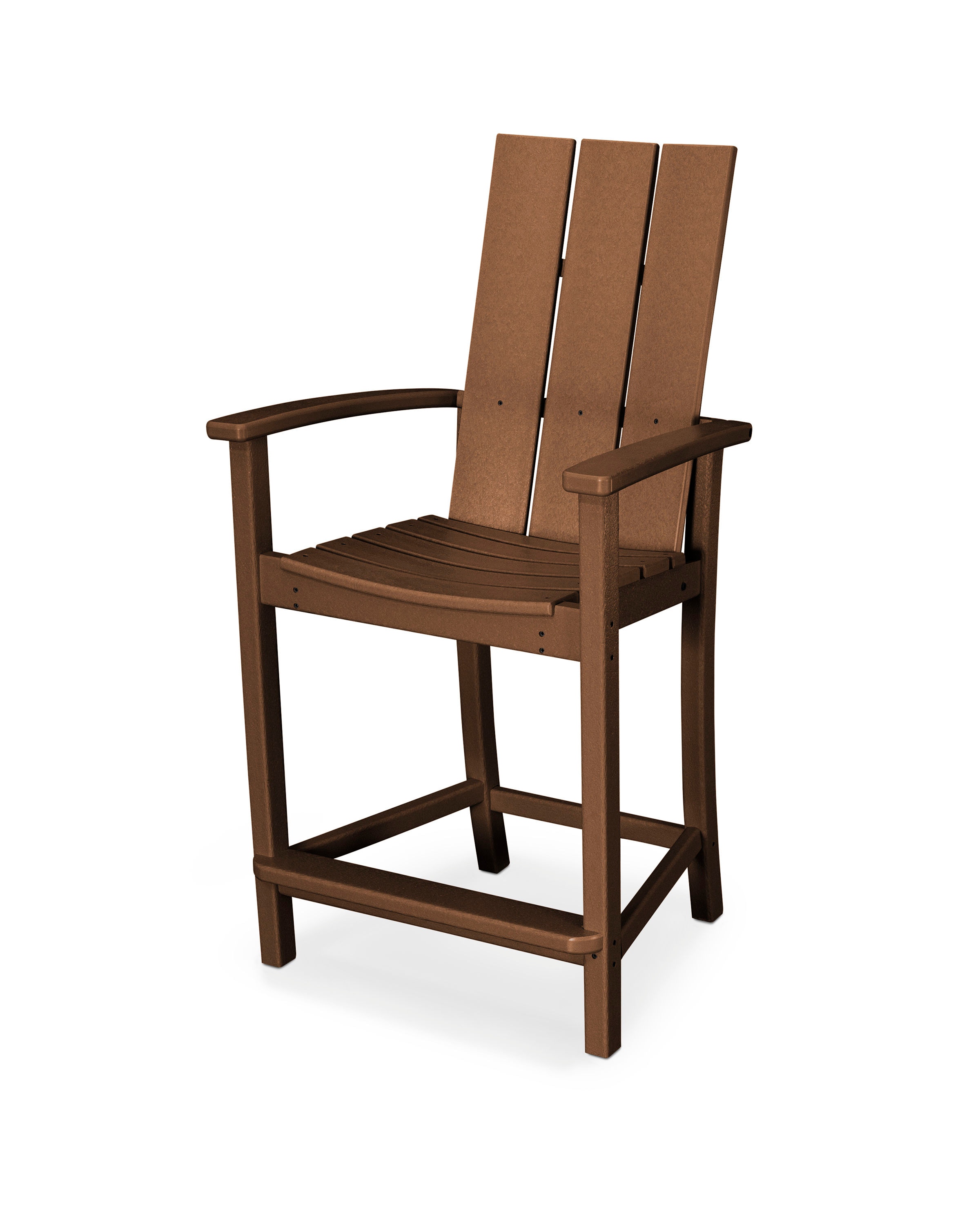  Modern Adirondack Counter Chair In Teak 