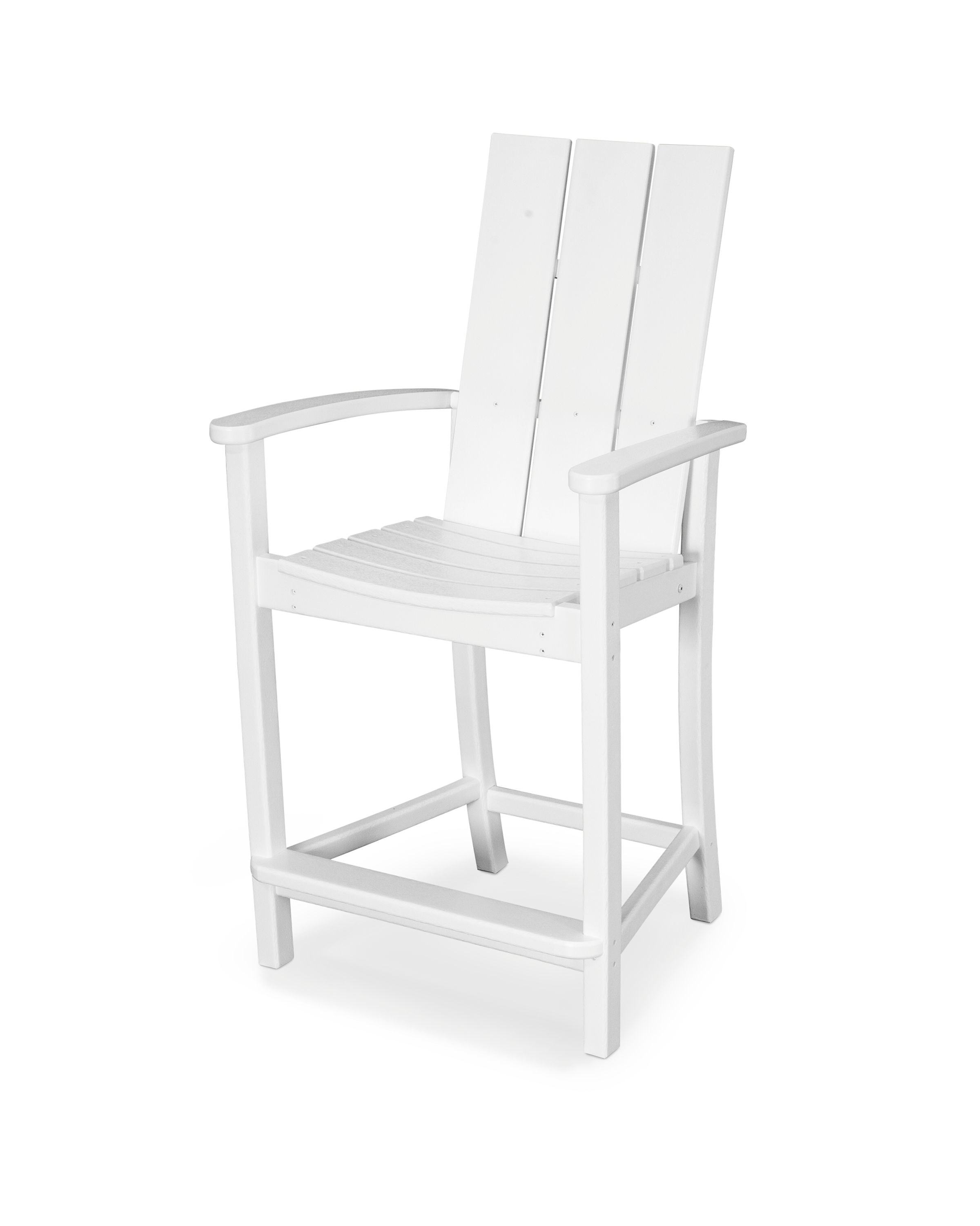  Modern Adirondack Counter Chair In White 