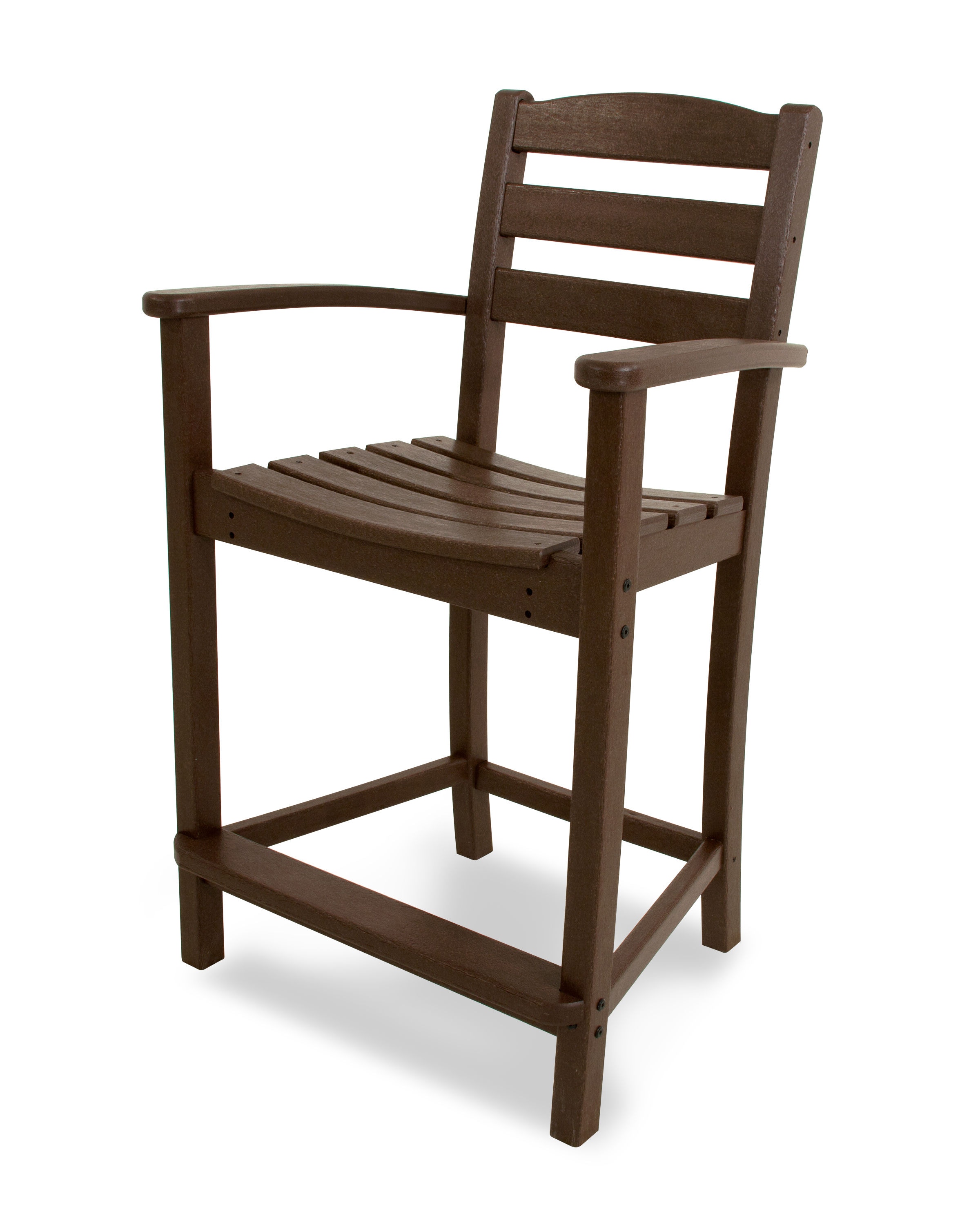  La Casa Cafe Counter Arm Chair In Mahogany 
