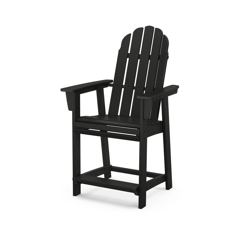  Vineyard Curveback Adirondack Counter Chair In Black 