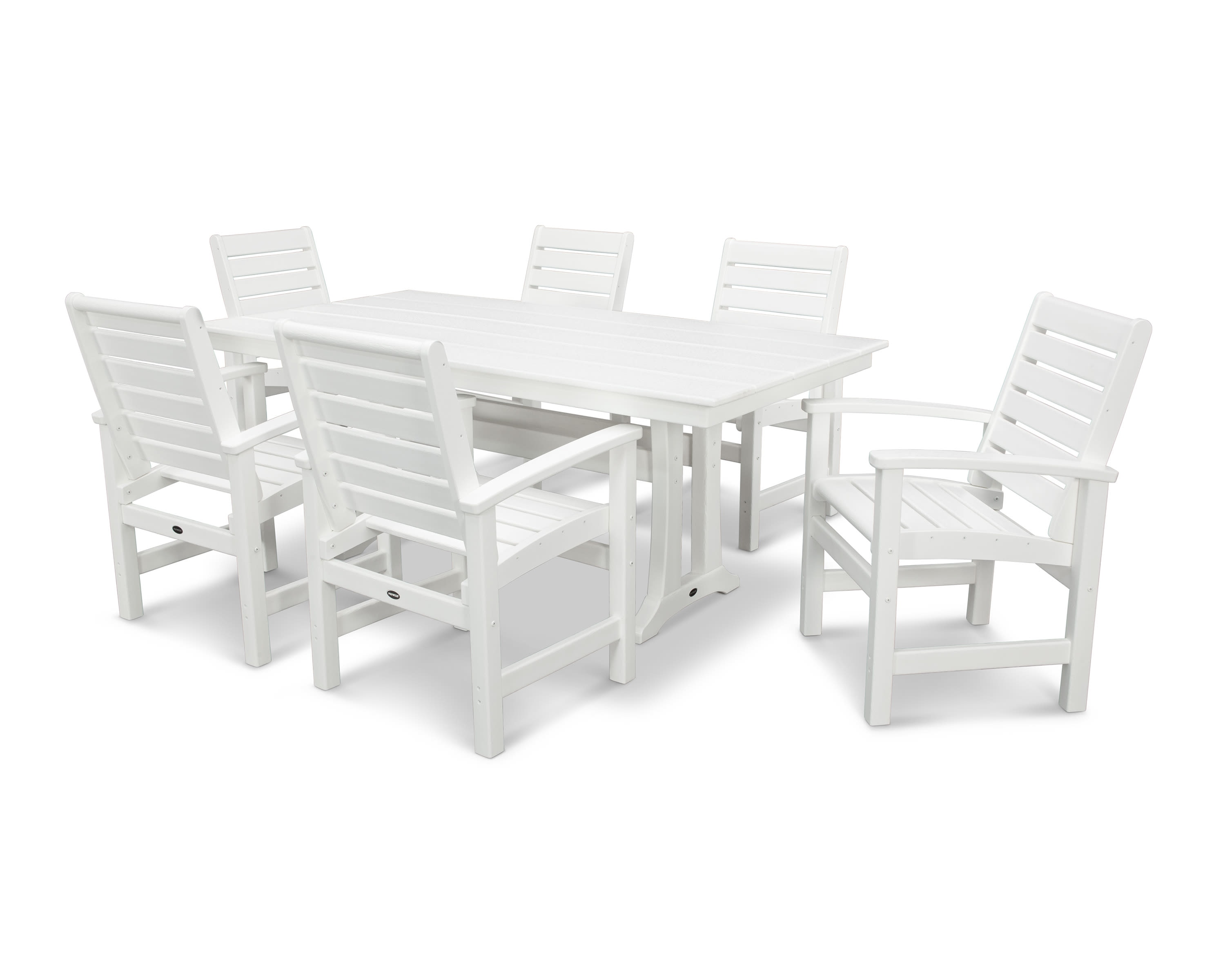 polywood signature 7 piece farmhouse dining set