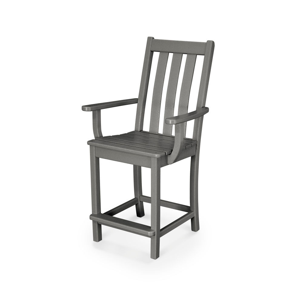  Vineyard Counter Arm Chair In Slate Grey 
