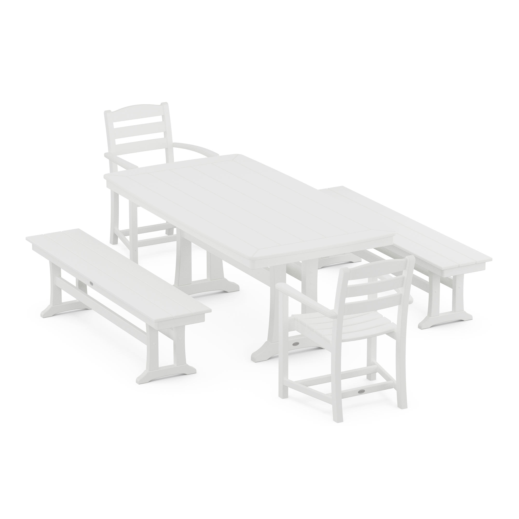  La Casa Cafe 5-Piece Dining Set With Trestle Legs 