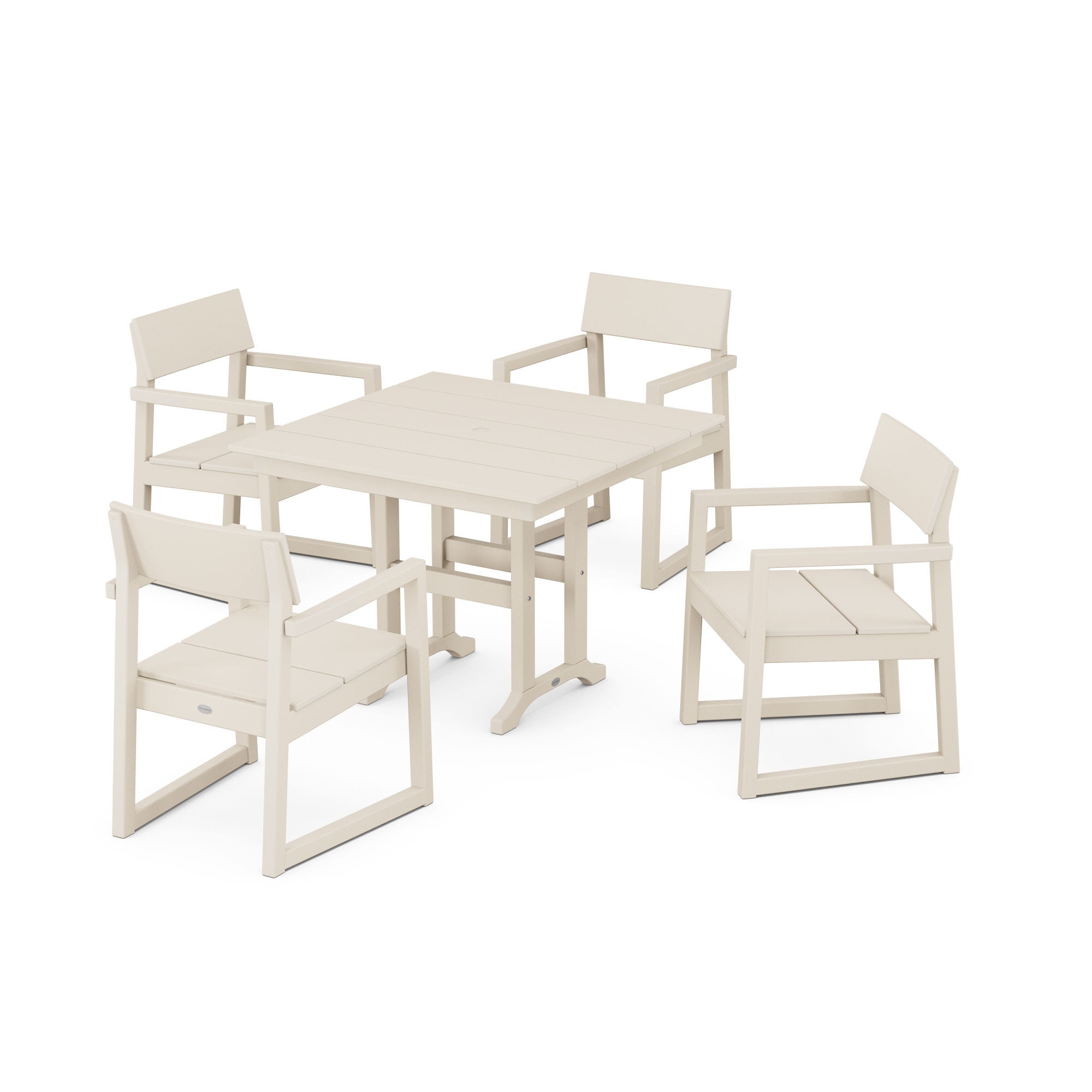  Edge 5-Piece Farmhouse Dining Set 