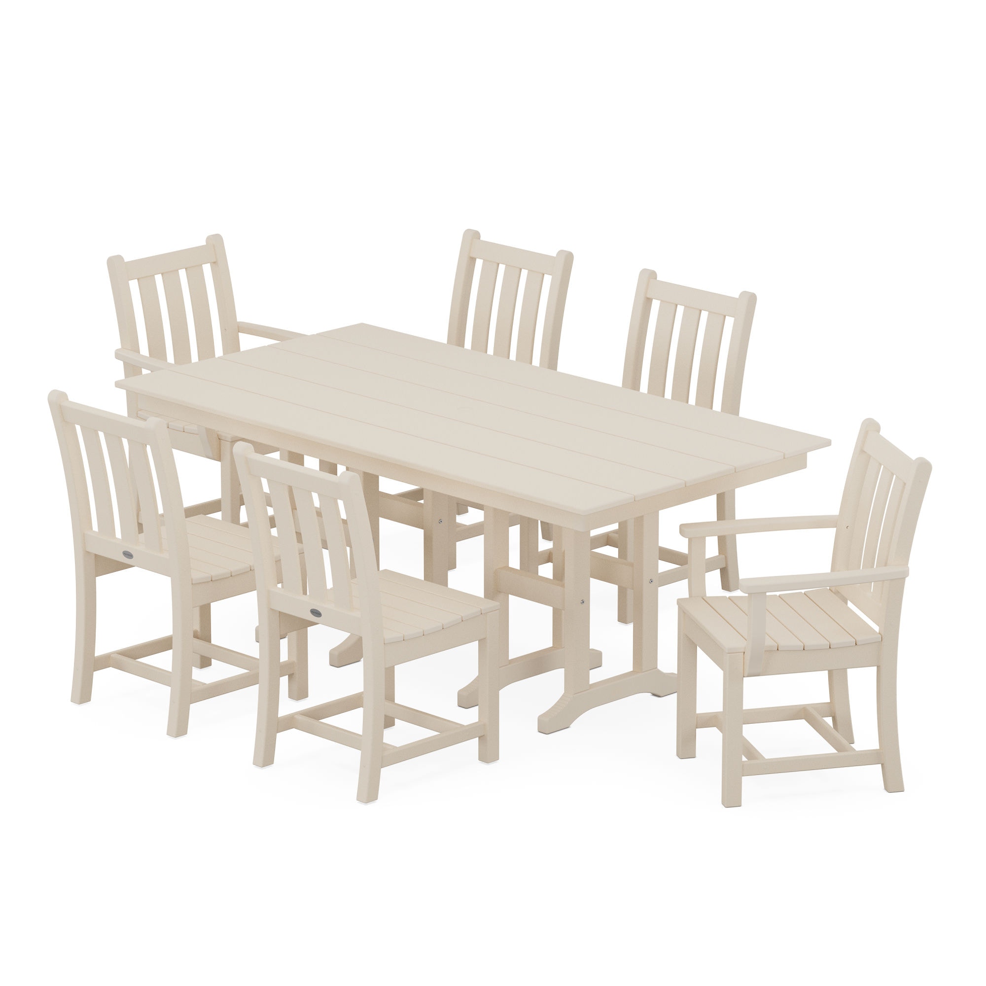  Traditional Garden 7-Piece Farmhouse Dining Set 