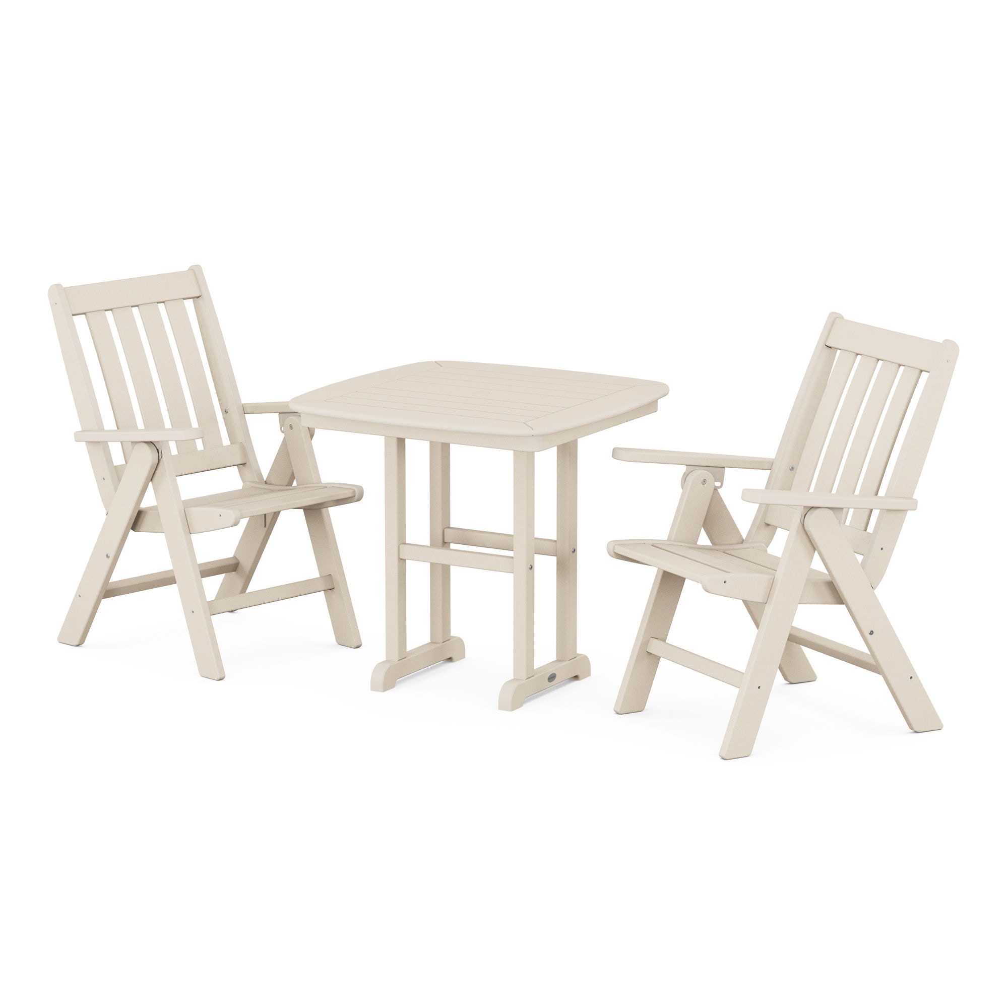  Vineyard Folding Chair 3-Piece Dining Set 
