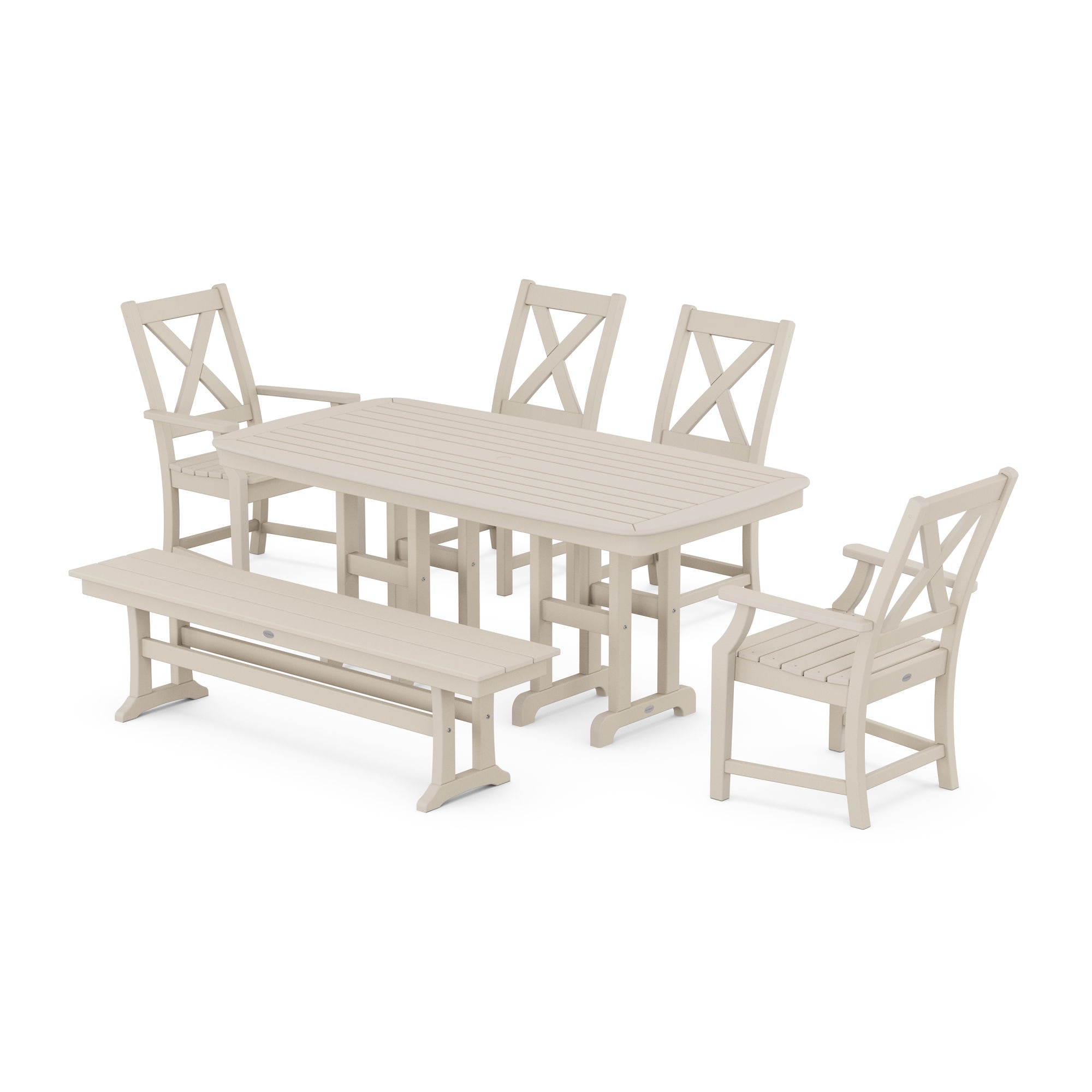  Braxton 6-Piece Dining Set With Bench 