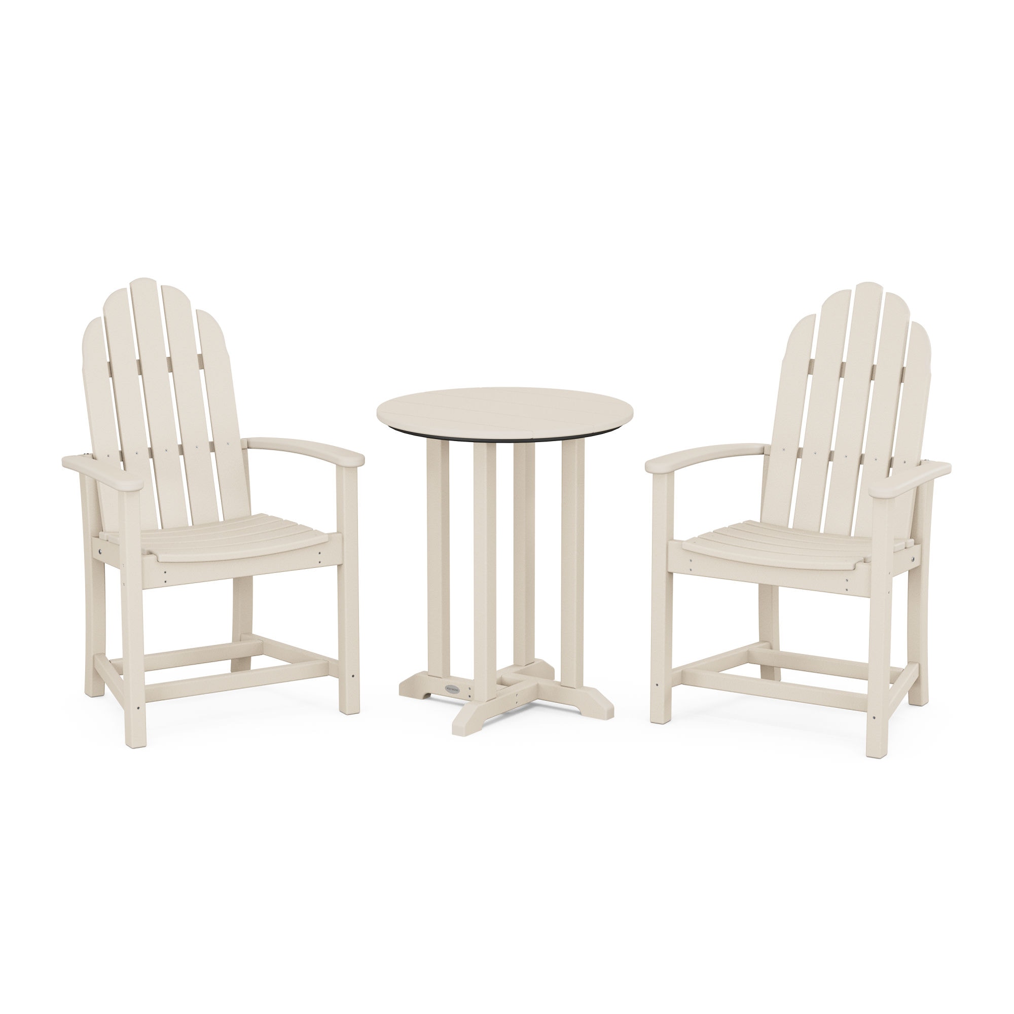  Classic Adirondack 3-Piece Round Dining Set 