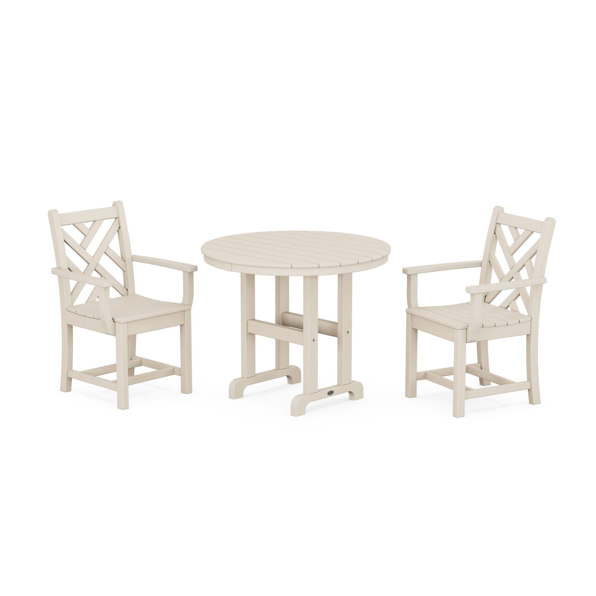 Chippendale 3-Piece Round Dining Set 