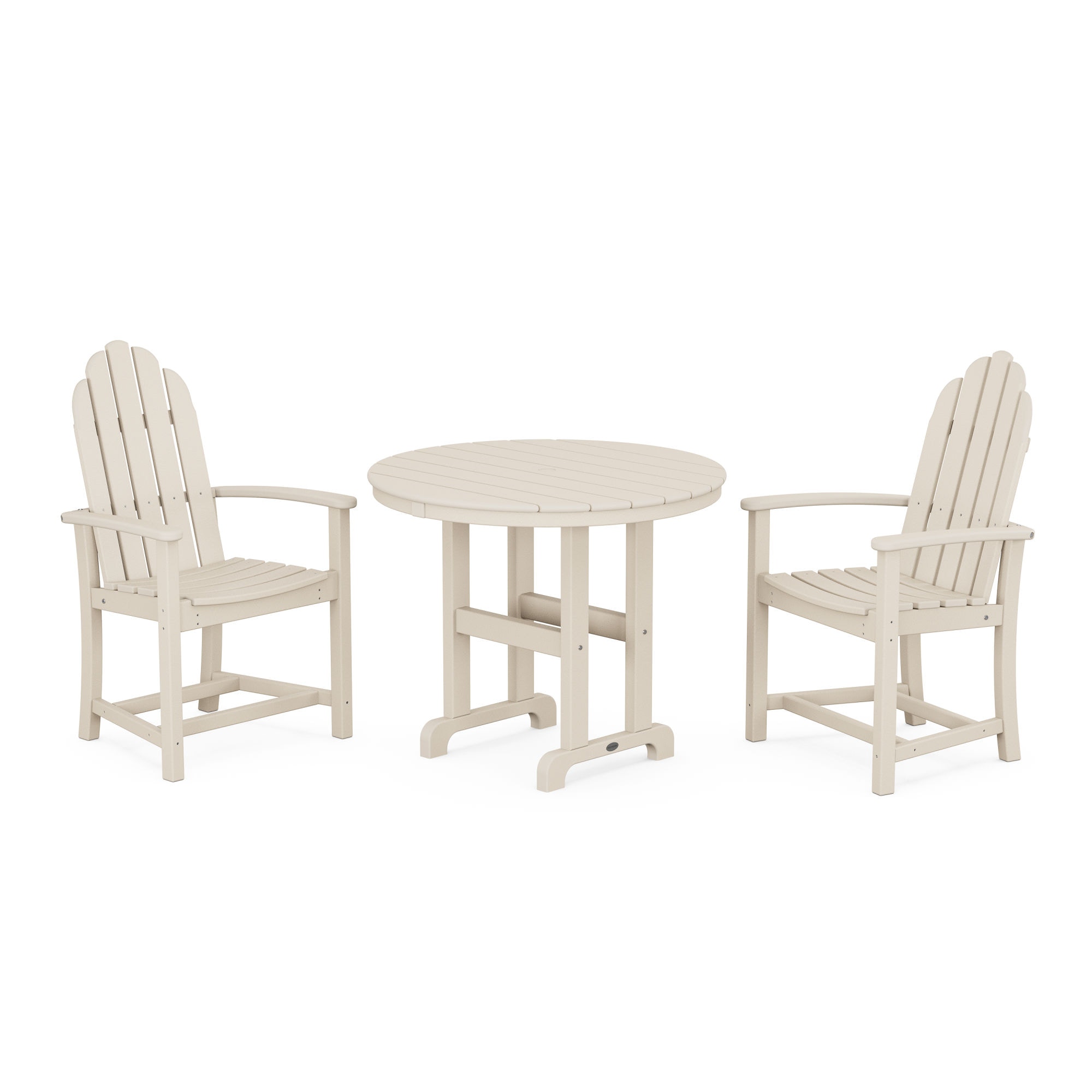  Classic Adirondack 3-Piece Round Dining Set 