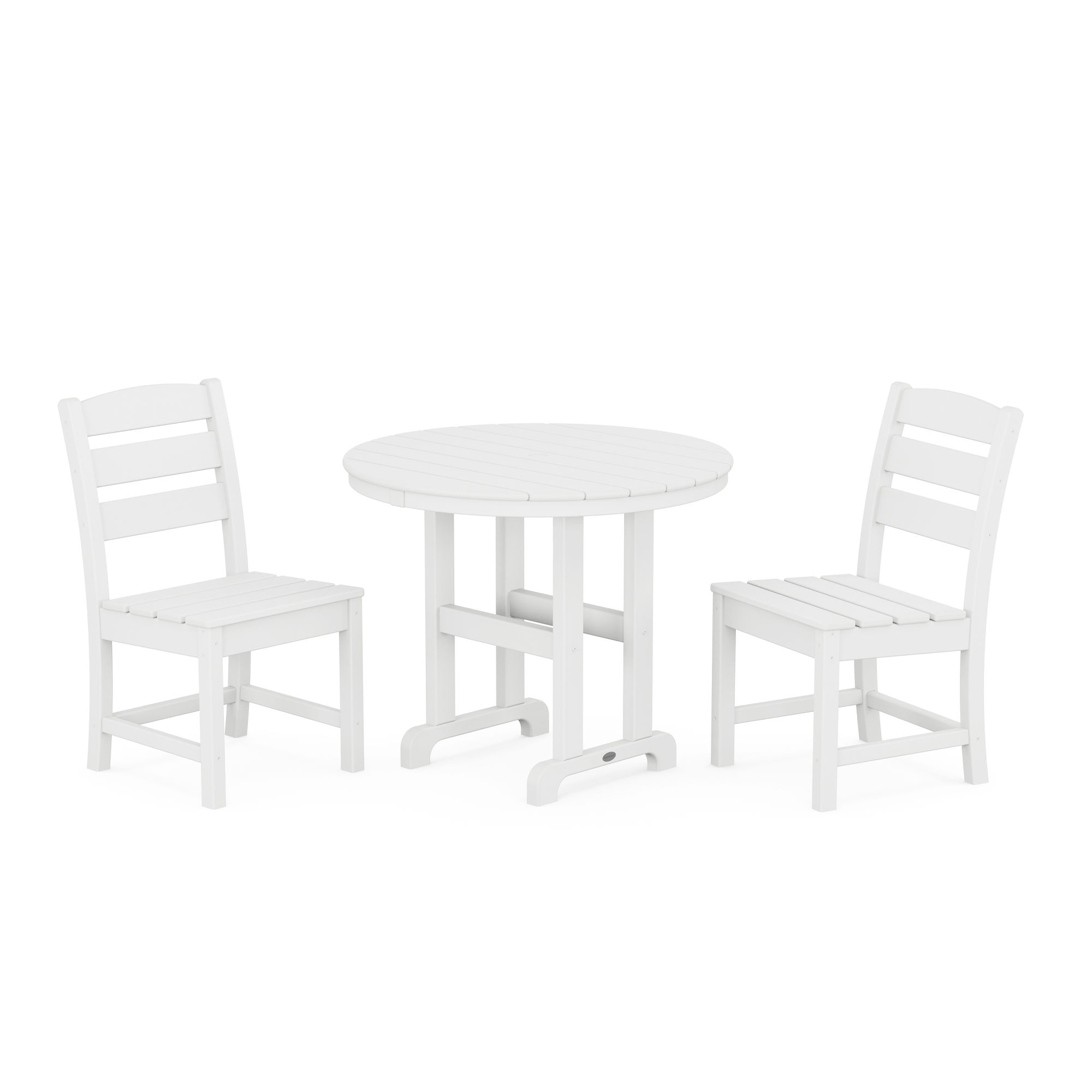  Lakeside Side Chair 3-Piece Round Dining Set 