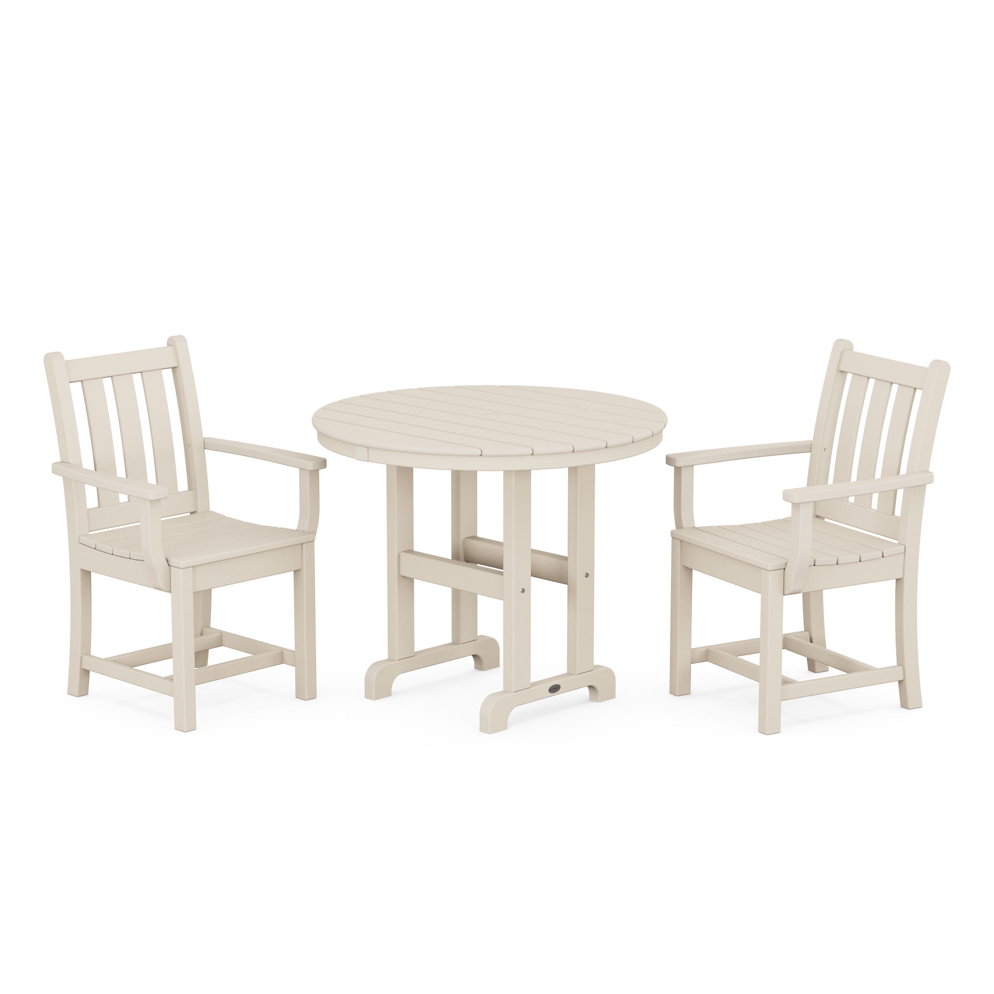  Traditional Garden 3-Piece Round Dining Set 
